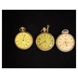 Three Vintage Pocket Watches