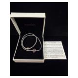 Pandora Braided Leather Bracelet & Charm