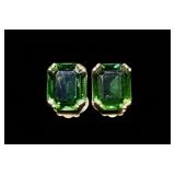 Weiss Green Emerald-Cut Earrings