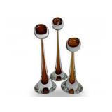 Cenedese Murano Glass Candlestick Set