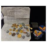 USAF Bombardier Insignia & Document Lot
