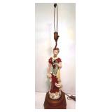 Ceramic Oriental Figural Lamp