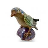 Glazed Ceramic Bird Figurine