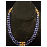 Lapis Lazuli and Gold Bead Necklace