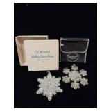 Two 1971 Gorham Sterling Snowflakes