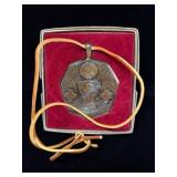 Religious Bronze Pendant Necklace