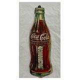 Vintage 1930's Tin Coca Cola Thermometer