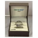 Three Forever Bride Trio Sterling Rings