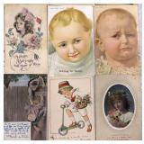 Vintage Postcard Collection with Children