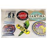 Six Decorative Advertising Signs
