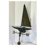 Copper Sailing Ship Weather Vane