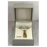 Sterling Silver and 14Kt Gold Plated Necklace