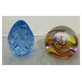 Two Art Glass Paperweights