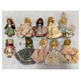Ten Vintage Storybook Dolls