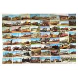 Vintage Trolley, Locomotive & Train Postcards