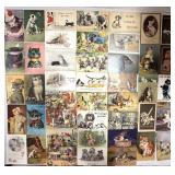 Antique Cats & Dogs Postcards