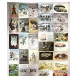 Vintage Postcards with Pigs