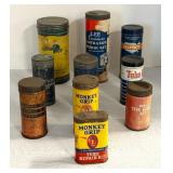 Vintage Tube Repair Kit Cylinder Tins