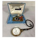 Hamilton Pocket Watch & Bulova Watch