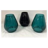 Three Glass Railroad Lantern Globes