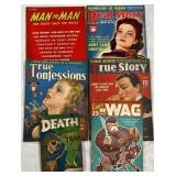 Five Vintage Pulp Magazines