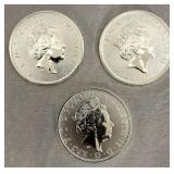 Three Fine Silver Rounds
