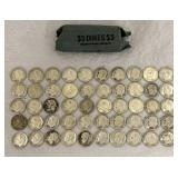 Lot of Fifty Silver Dimes