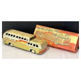Vintage Tin Friction Continental Trailways Bus