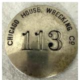 Early Chicago Salvage Company Badge