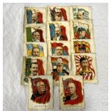 Fourteen Silk Cigarette Tobacco Cards