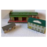 Three Tin Marx Railroad Buildings