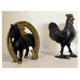 Two Vintage Cast Iron Banks