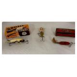 Three Vintage Fishing Lures