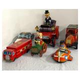 Six Vintage Tin Toys