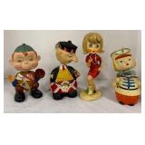 Four Vintage Nodders