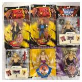 Six Packaged Wrestling Figures