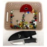Buck Knife and Marbles