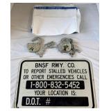 Railroad Towels, Locks & Sign