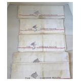 Five Vintage Chessie Railroad Head Rest Covers