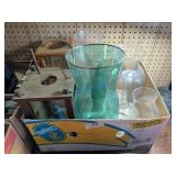 Glass Vases and Wooden Candle Lantern