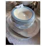 Dinnerware with Blue Trim