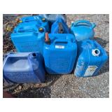 Blue Plastic Fuel Containers