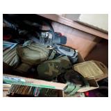 Military Gear with Accessories and Book