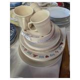 Plates and Cups with Decorative Motifs