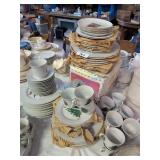 Holiday Dinnerware Set with Tree Motif