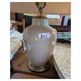 Ceramic Table Lamp with Metal Accents