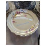 6 Floral Porcelain Plates