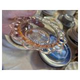 Halls Floral Bowl and Depression Pink Dish Set