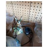 Wolf Statue with Lighted Globe