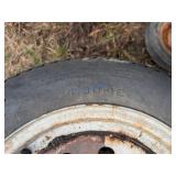 Two Trailer Wheels With Tires